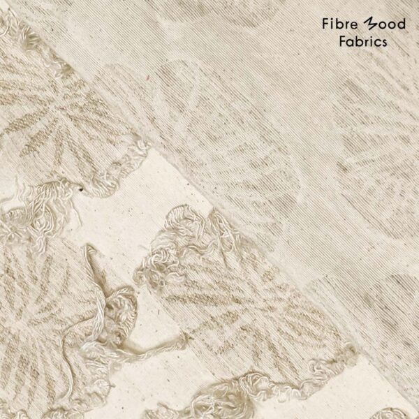Woven jacquard flowers creme - Afbeelding 4