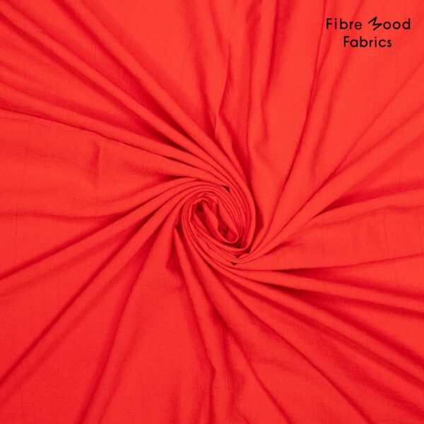 Woven viscose warp crinkle summer red - Afbeelding 2