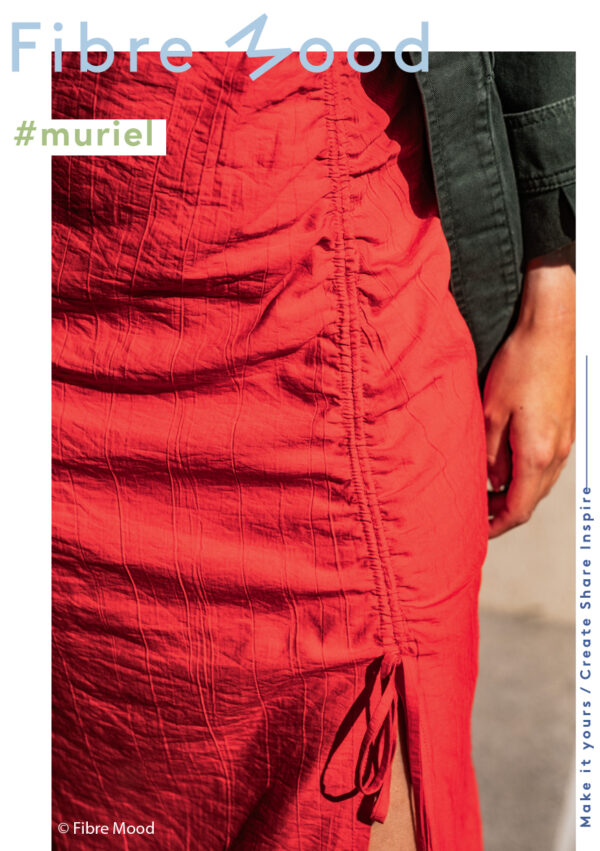 Woven viscose warp crinkle summer red - Afbeelding 4