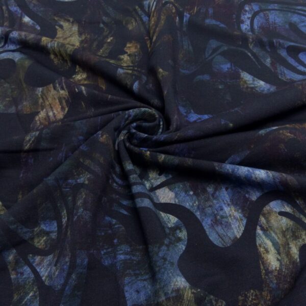 French Terry abstract black - Afbeelding 2