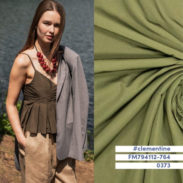Woven trench green