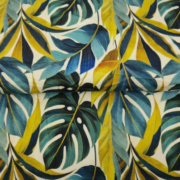 Viscose-tricot  leaves green