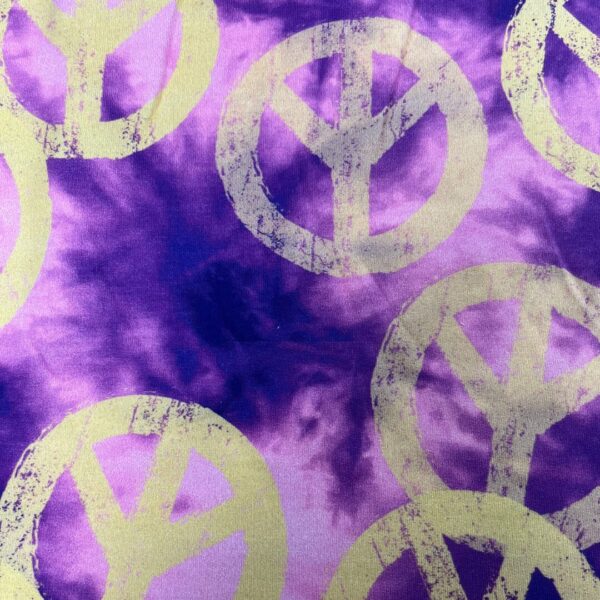 French Terry peace-purple - Afbeelding 2