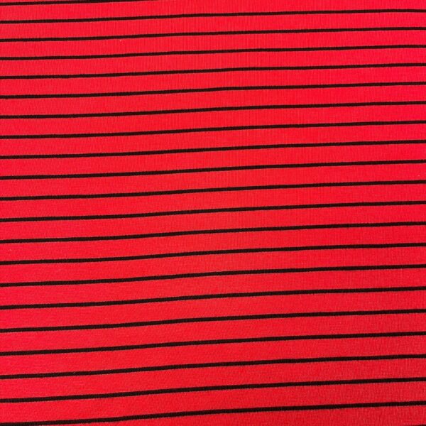 Viscose-tricot stripes-red - Afbeelding 3