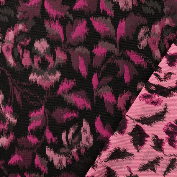 Woven Jacquard flowers pink